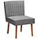 Baxton Studio Alvis Gray Velvet Fabric Tufted Dining Chair