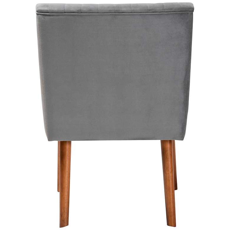 Image 3 Baxton Studio Alvis Gray Velvet Fabric Tufted Dining Chair more views