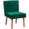 Baxton Studio Alvis Green Velvet Fabric Tufted Dining Chair