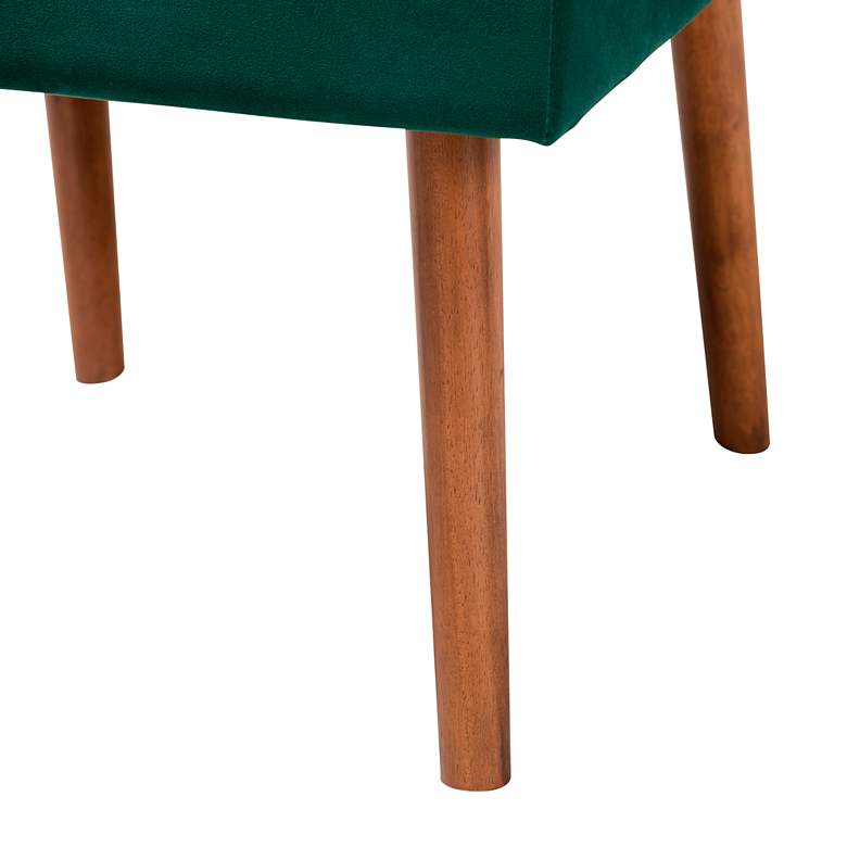 Image 4 Baxton Studio Alvis Green Velvet Fabric Tufted Dining Chair more views