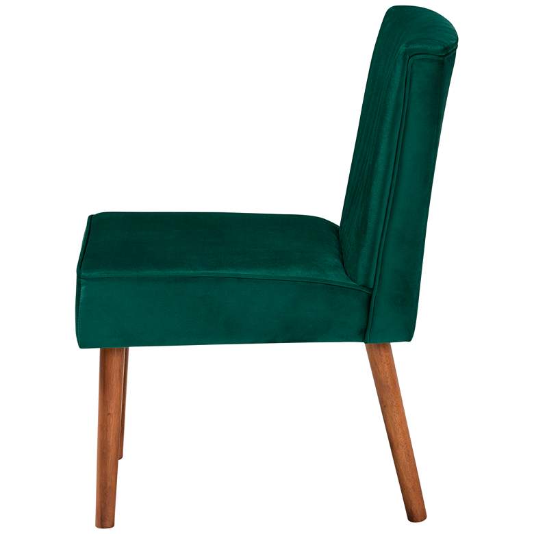 Image 7 Baxton Studio Alvis Green Velvet Fabric Tufted Dining Chair more views