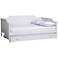 Baxton Studio Alya White Full Daybed w/ Roll-Out Trundle Bed