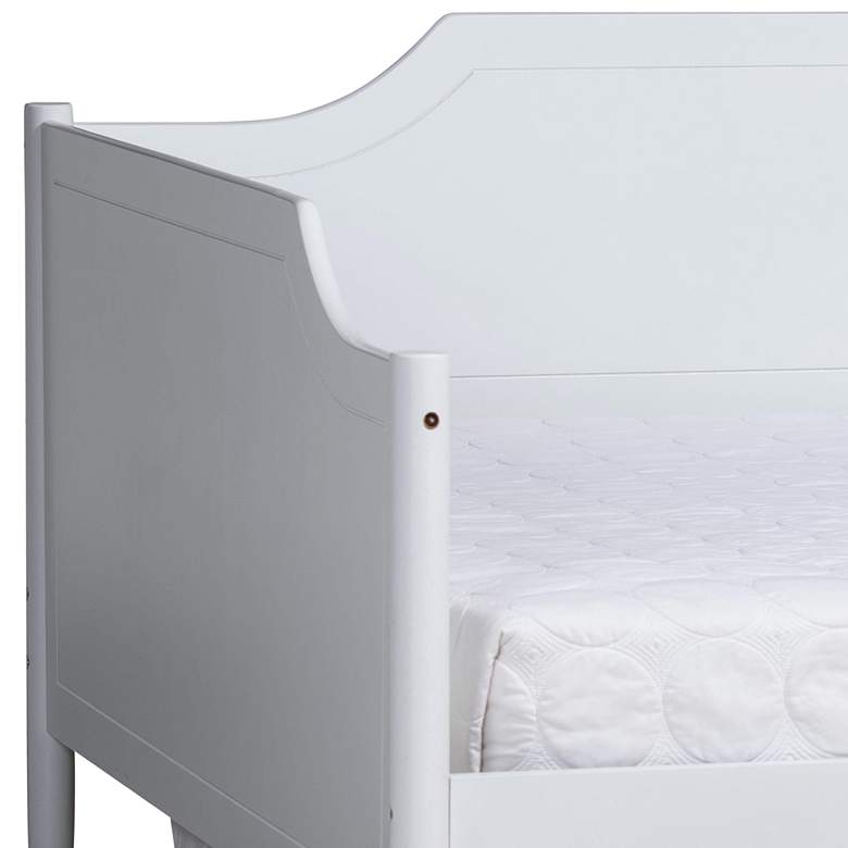 Image 2 Baxton Studio Alya White Full Daybed w/ Roll-Out Trundle Bed more views