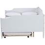 Baxton Studio Alya White Full Daybed w/ Roll-Out Trundle Bed
