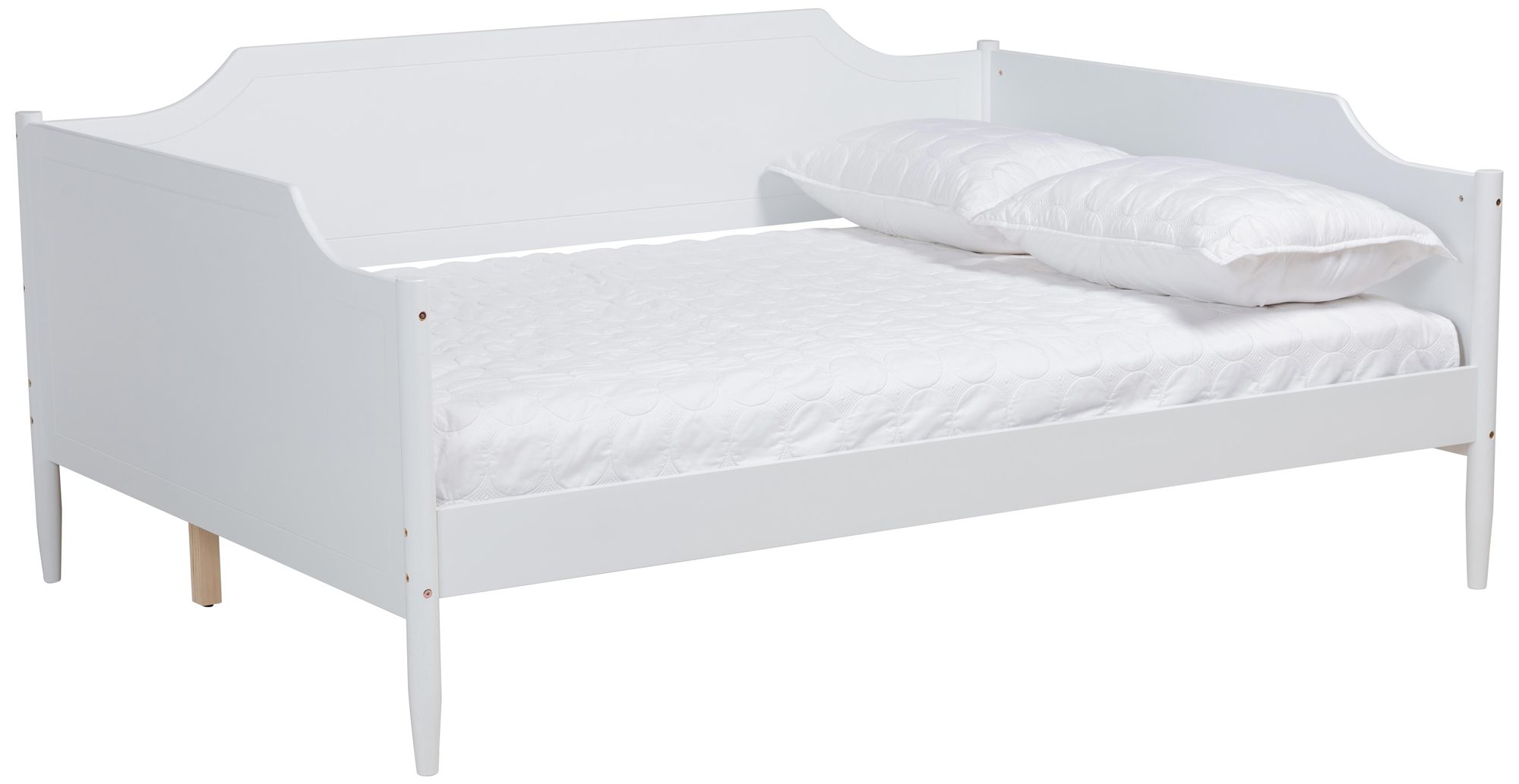 Baxton Studio Alya White Wood Full Size Daybed 746H0 Lamps Plus