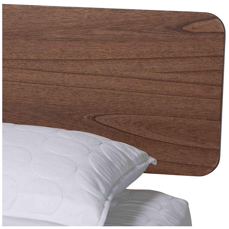 Image 6 Baxton Studio Alyssa Japandi Walnut Brown Wood King Size Platform Bed more views