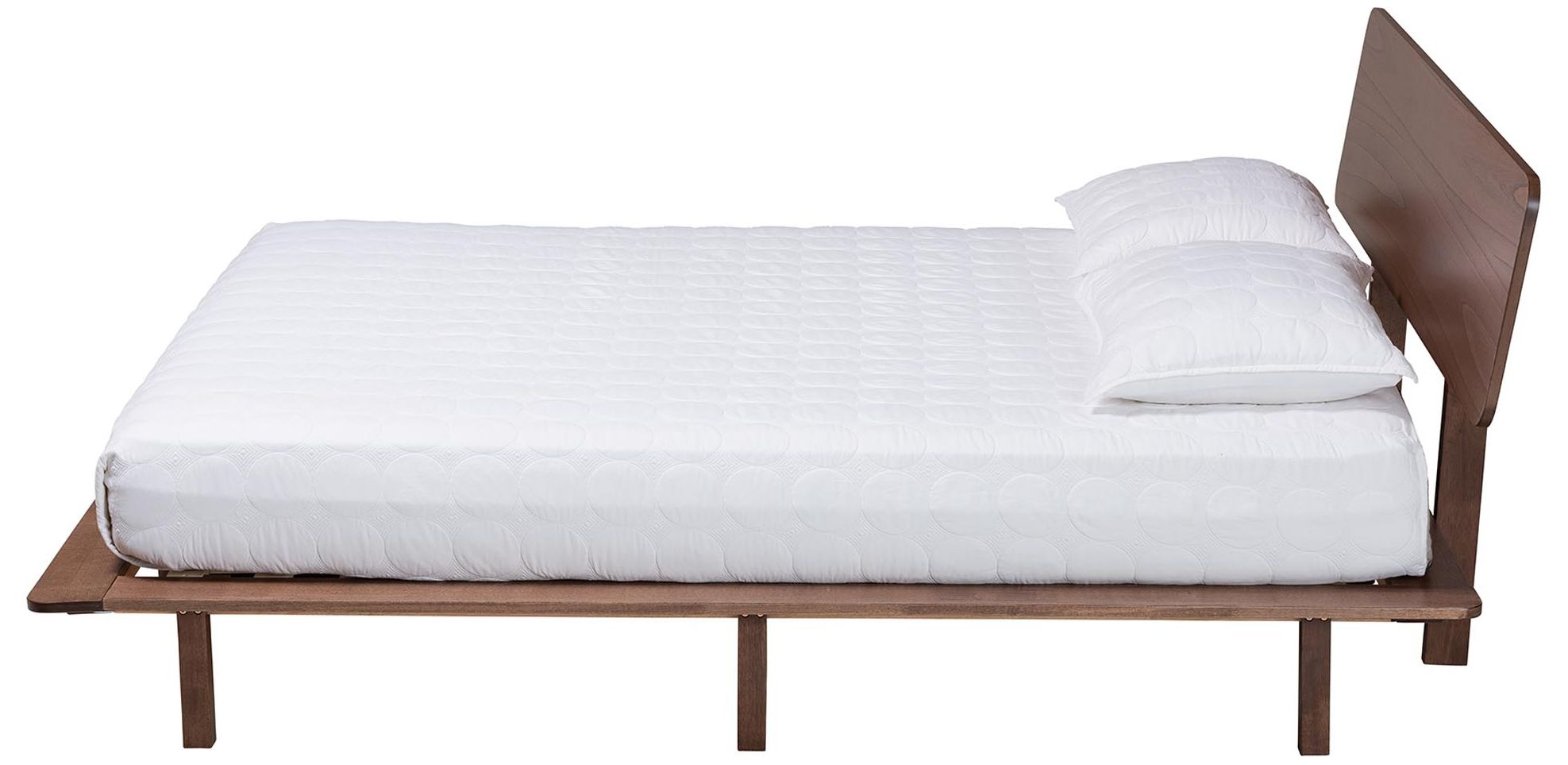 Image 4 Baxton Studio Alyssa Japandi Walnut Brown Wood Queen Size Platform Bed more views