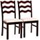 Baxton Studio Amara Cream Fabric Dining Chairs Set of 2