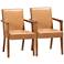 Baxton Studio Andrea Tan Faux Leather Armchairs Set of 2