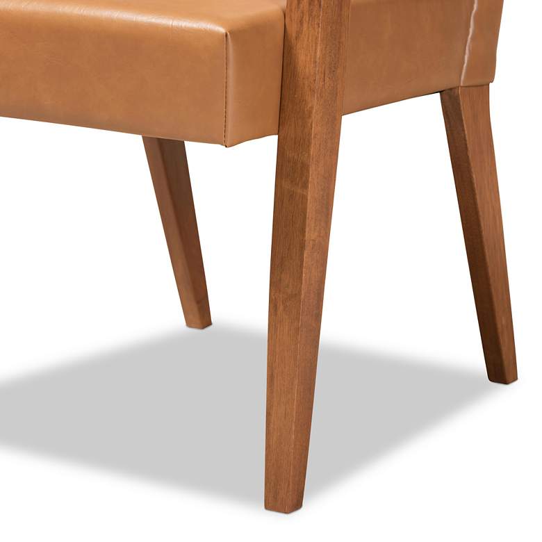 Image 3 Baxton Studio Andrea Tan Faux Leather Armchairs Set of 2 more views