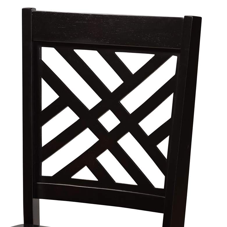 Image 3 Baxton Studio Ani Dark Brown Wood 5-Piece Dining Set more views