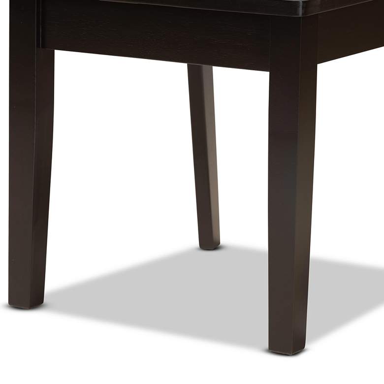 Image 4 Baxton Studio Ani Dark Brown Wood 5-Piece Dining Set more views