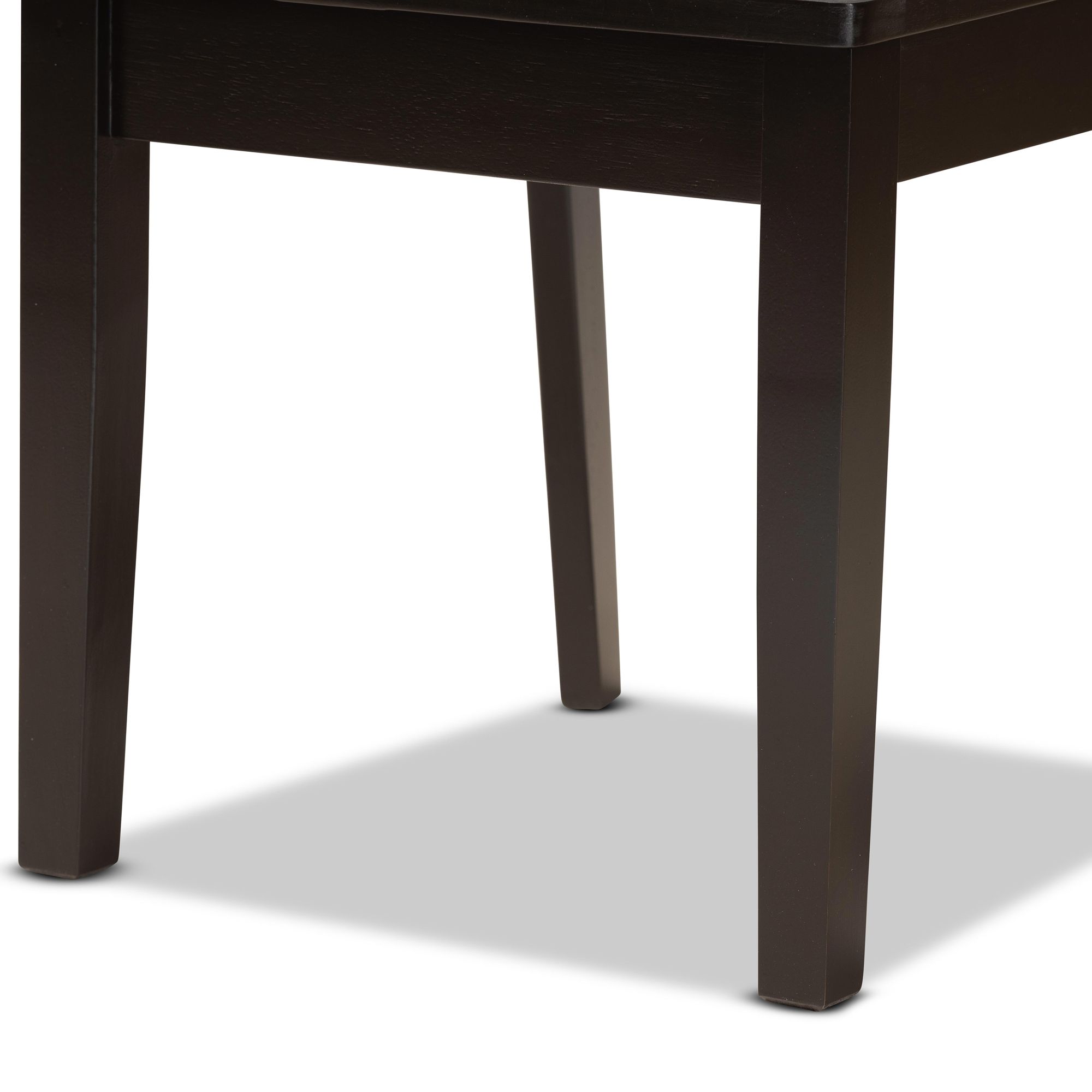 Image 4 Baxton Studio Ani Dark Brown Wood 7-Piece Dining Set more views