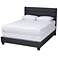 Baxton Studio Ansa Dark Grey Fabric Upholstered Queen Size Bed
