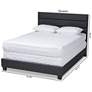 Baxton Studio Ansa Dark Grey Fabric Upholstered Queen Size Bed