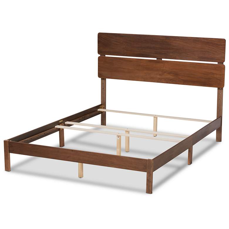 Image 3 Baxton Studio Anthony Walnut Brown Finished Wood Queen Size Panel Bed more views