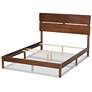 3_Baxton Studio Anthony Walnut Brown Finished Wood Queen Size Panel Bed more views