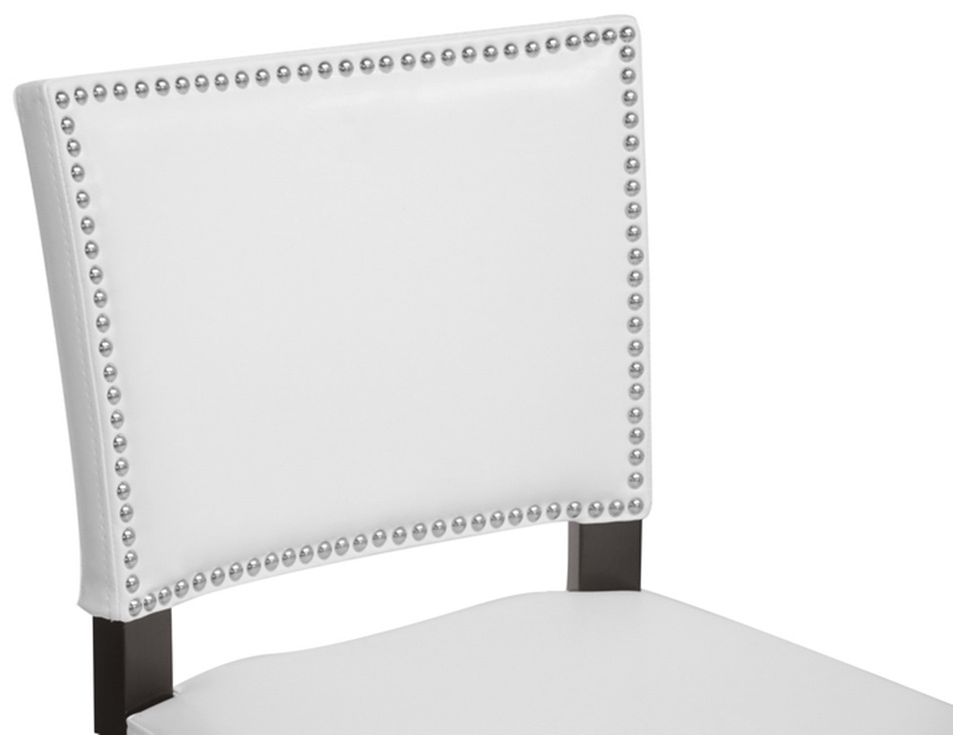 Image 4 Baxton Studio Aries White Modern Bar Stool Set of 2 more views