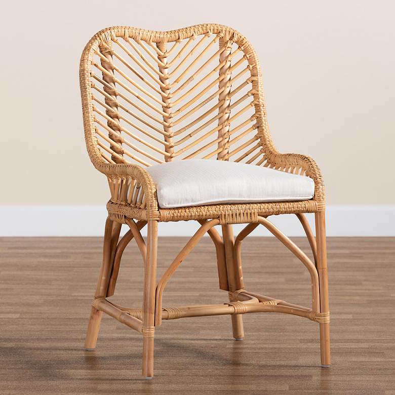Image 1 Baxton Studio Arween Natural Brown Rattan Dining Chair