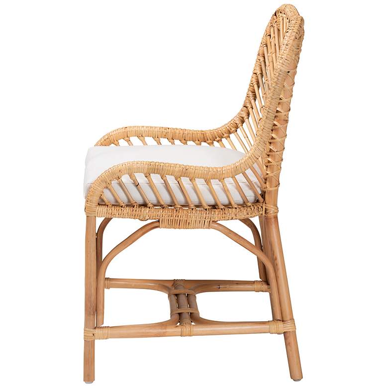 Image 7 Baxton Studio Arween Natural Brown Rattan Dining Chair more views