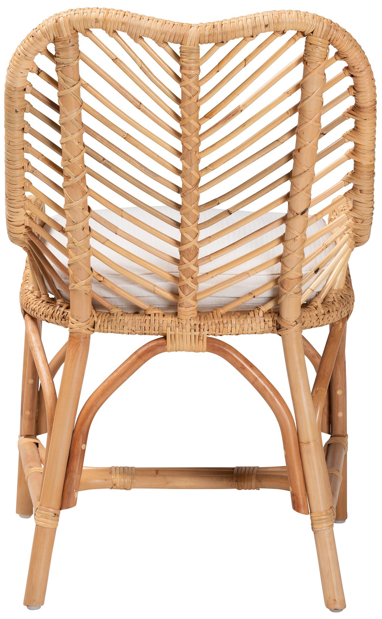 Baxton Studio Arween Natural Brown Rattan Dining Chair