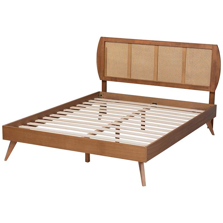 Image 6 Baxton Studio Asami Walnut Brown Wood Full Size Platform Bed more views