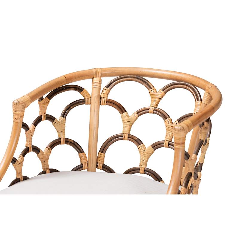 Image 3 Baxton Studio Aster Natural Brown Rattan Accent Armchair more views