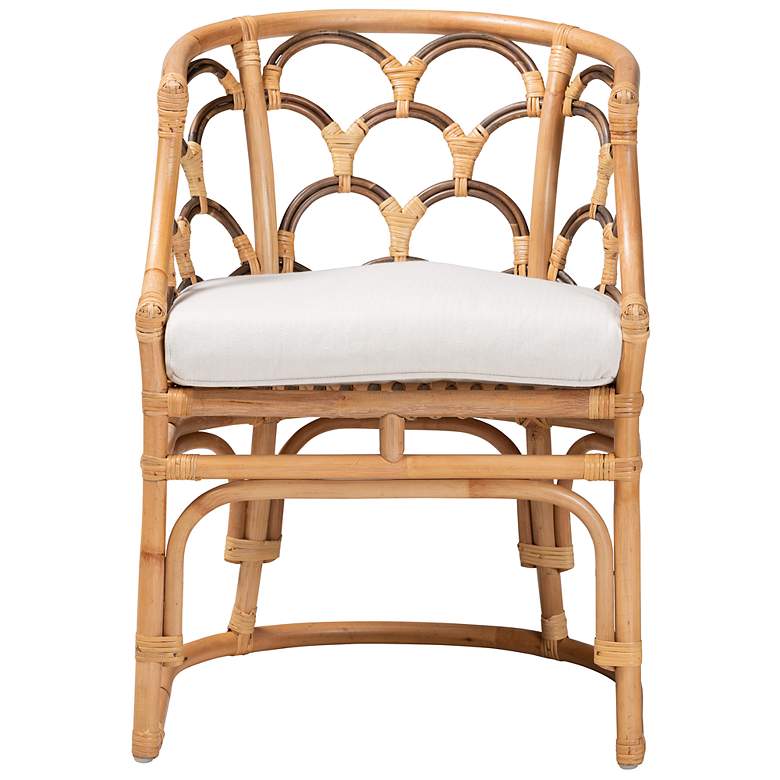 Image 6 Baxton Studio Aster Natural Brown Rattan Accent Armchair more views