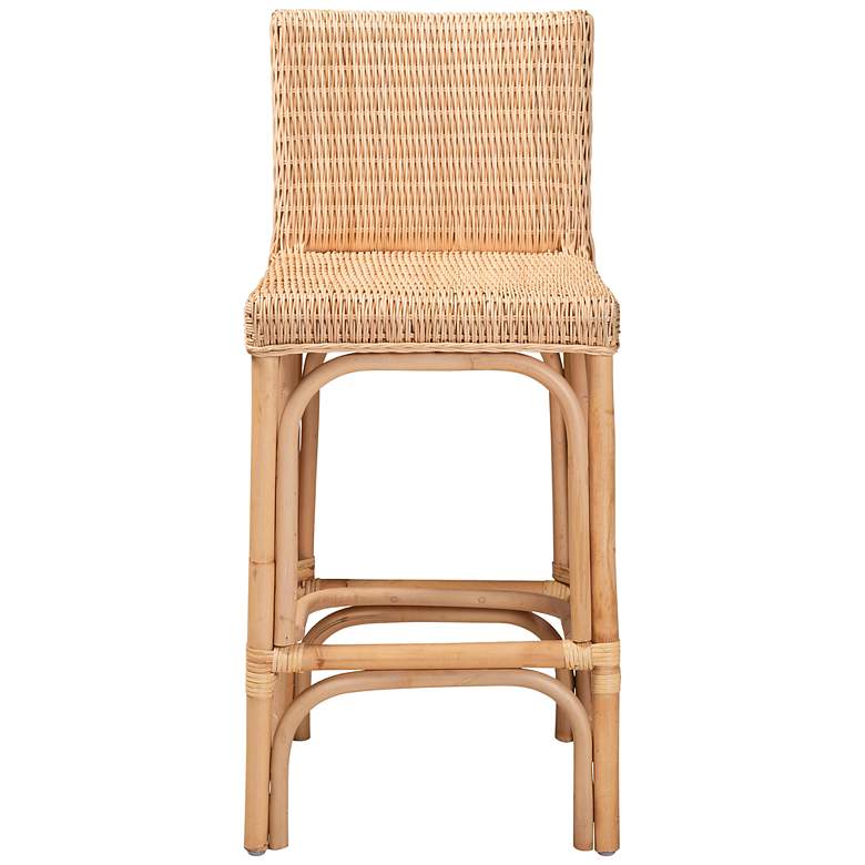 Image 5 Baxton Studio Athena 26 3/4" Natural Rattan Counter Stool more views