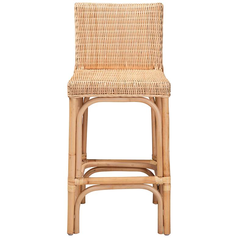 Image 5 Baxton Studio Athena 26 3/4 inch Natural Rattan Counter Stool more views