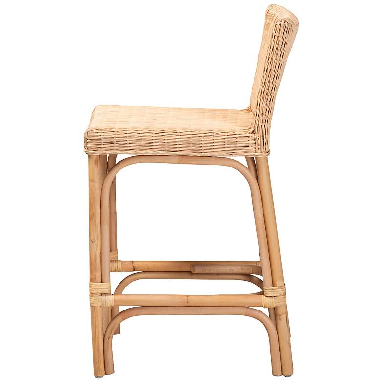 Image 6 Baxton Studio Athena 26 3/4" Natural Rattan Counter Stool more views