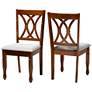 4_Baxton Studio Augustine Grey Fabric Upholstered 2-Piece Dining Chair Set more views