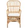 4_Baxton Studio Aya Natural Rattan Accent Armchair more views