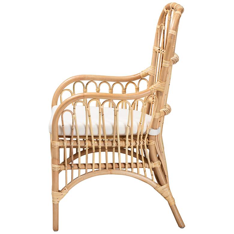 Image 5 Baxton Studio Aya Natural Rattan Accent Armchair more views