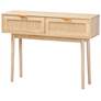 2_Baxton Studio Baird Light Oak Brown Finished Rattan 2-Drawer Console Table