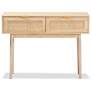 4_Baxton Studio Baird Light Oak Brown Finished Rattan 2-Drawer Console Table more views