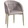 Baxton Studio Ballard 24" Wide Gray Velvet Fabric Dining Accent Chair