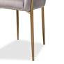4_Baxton Studio Ballard 24" Wide Gray Velvet Fabric Dining Accent Chair more views