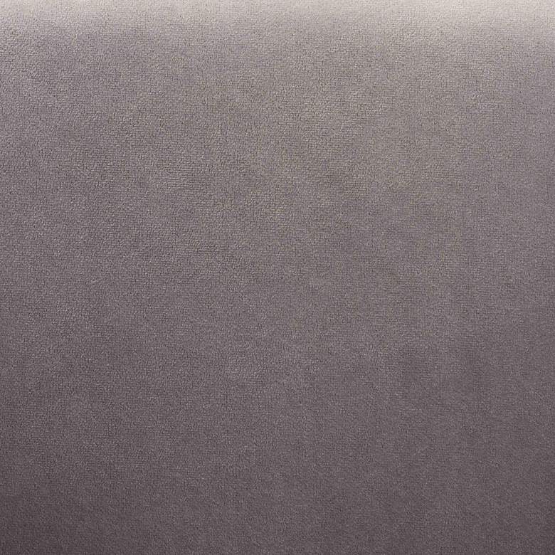 Image 5 Baxton Studio Ballard 24" Wide Gray Velvet Fabric Dining Accent Chair more views