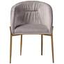 6_Baxton Studio Ballard 24" Wide Gray Velvet Fabric Dining Accent Chair more views