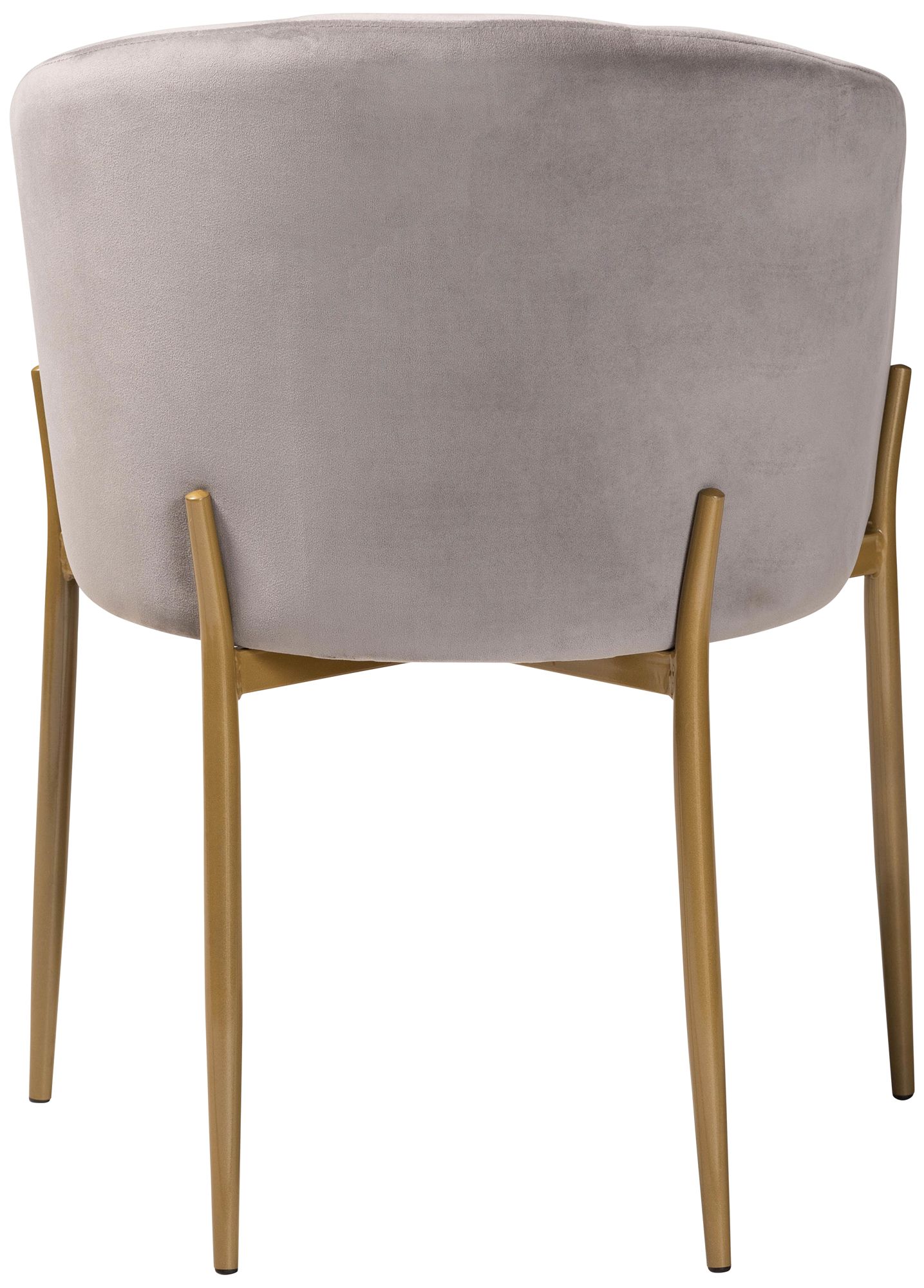 Baxton Studio Ballard 24" Wide Gray Velvet Fabric Dining Accent Chair