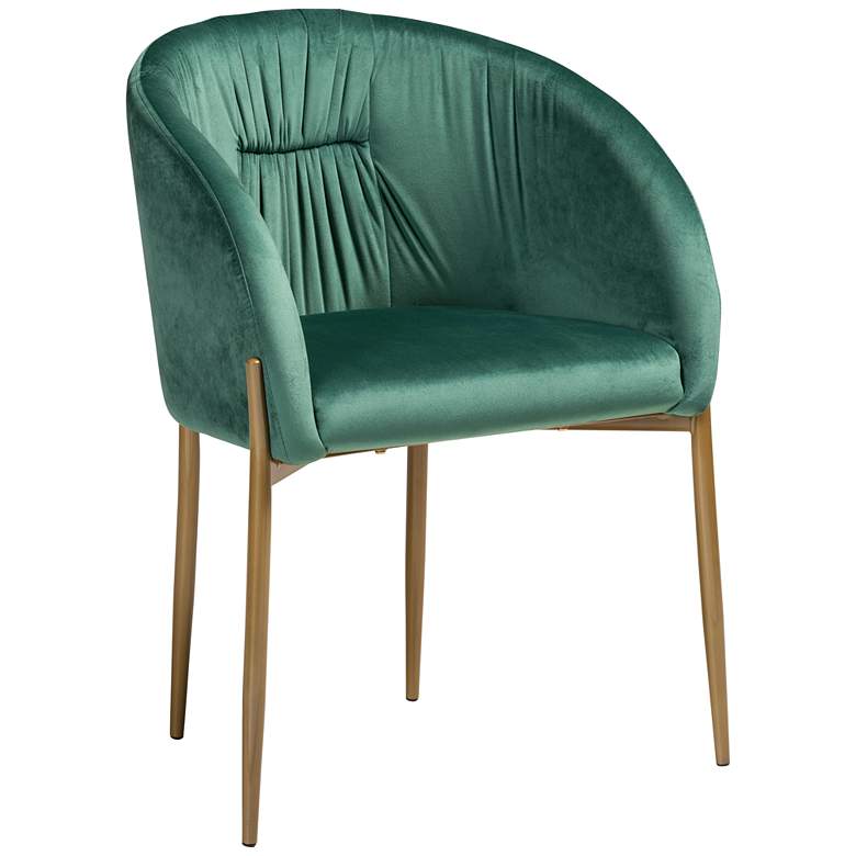 Image 2 Baxton Studio Ballard Green Velvet Fabric Dining Chair