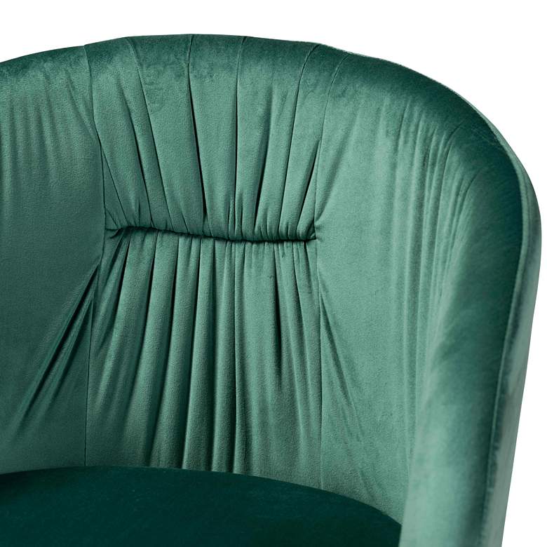 Image 3 Baxton Studio Ballard Green Velvet Fabric Dining Chair more views