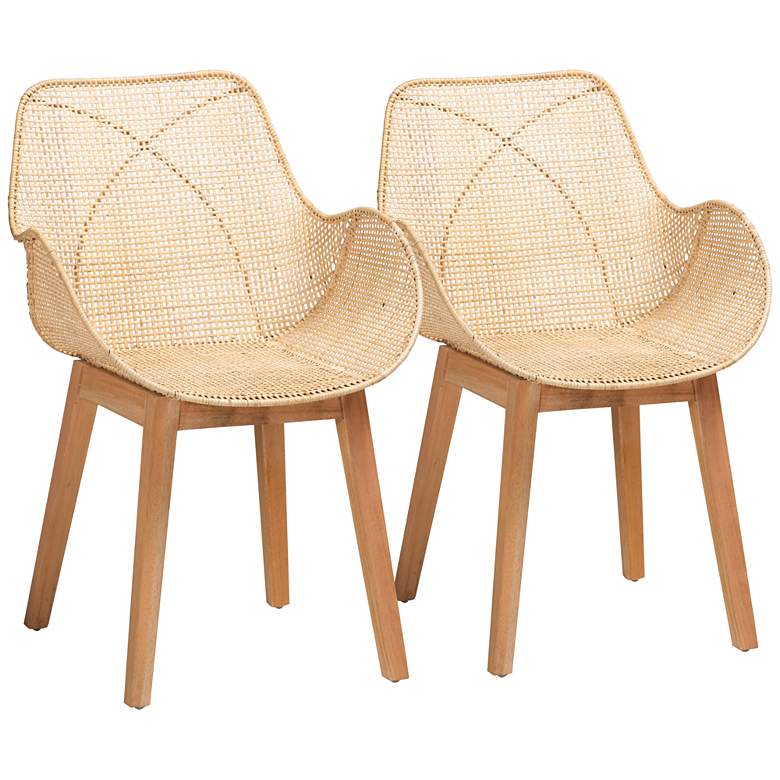 Image 2 Baxton Studio Ballerina 2-Piece Dining Chair Set