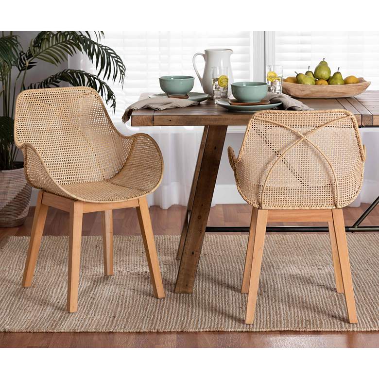 Image 1 Baxton Studio Ballerina 2-Piece Dining Chair Set
