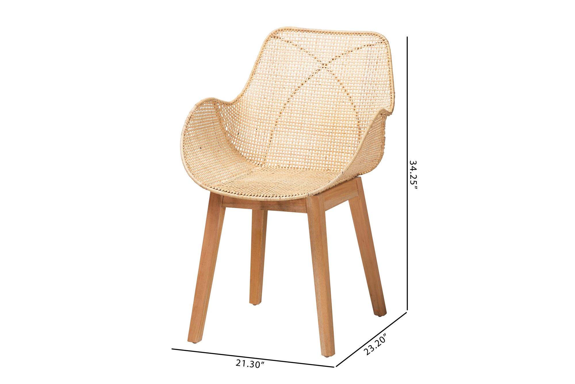 Baxton Studio Ballerina 2-Piece Dining Chair Set