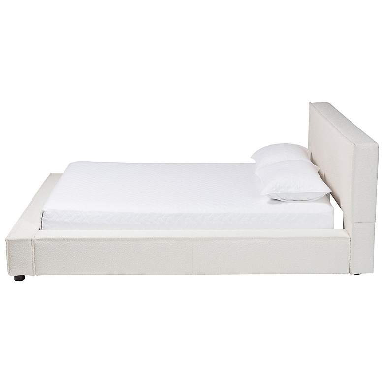 Image 4 Baxton Studio Bardia Modern Cream Boucle Queen Platform Bed more views