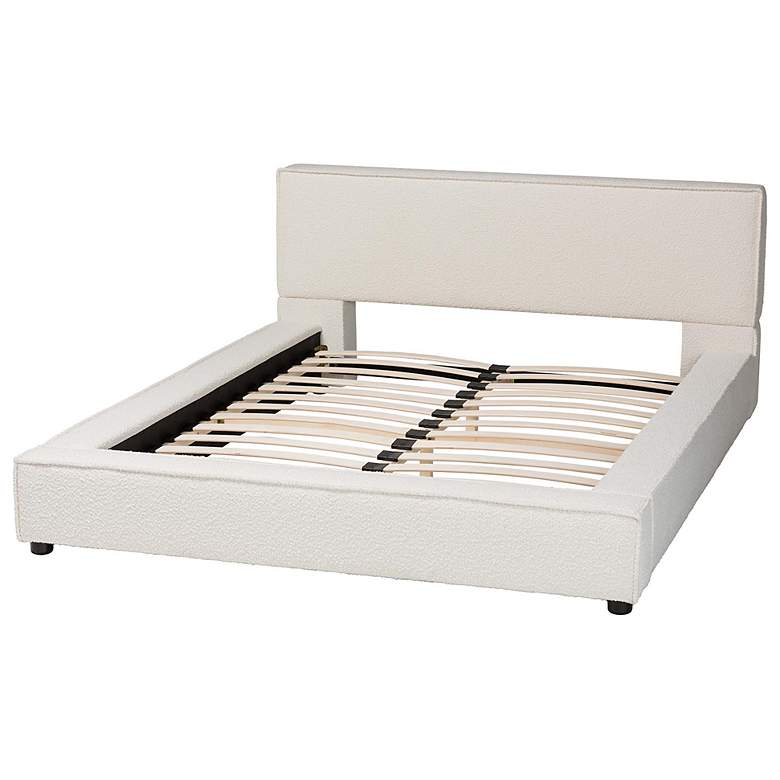 Image 5 Baxton Studio Bardia Modern Cream Boucle Queen Platform Bed more views