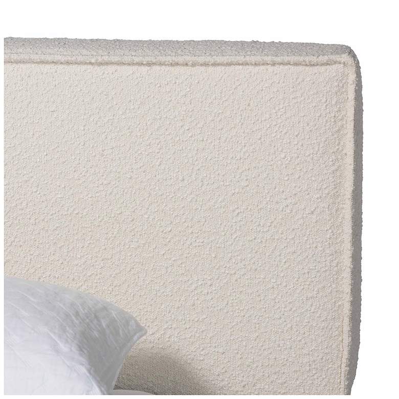 Image 6 Baxton Studio Bardia Modern Cream Boucle Queen Platform Bed more views