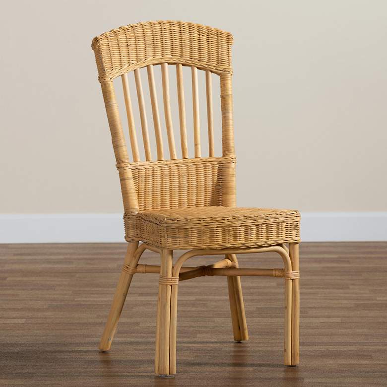 Image 1 Baxton Studio Barito Natural Brown Rattan Dining Chair